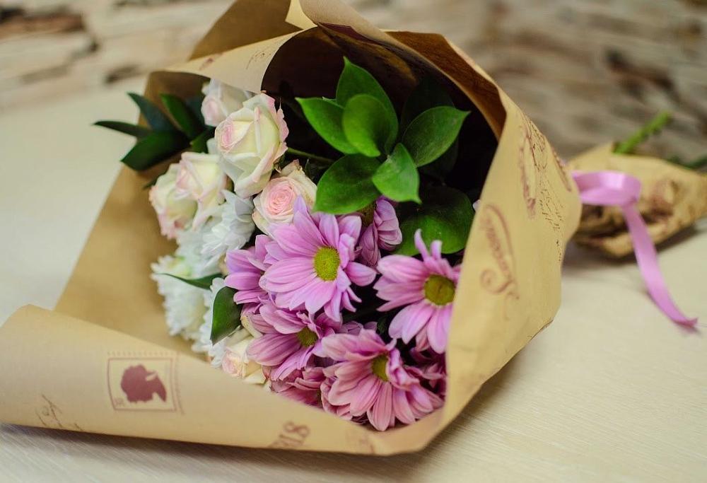 Букет цветов из: Розы и Хризантемы в Каново