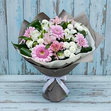 Букет цветов из:  Герберы, Альстромерии и Хризантемы в Каново