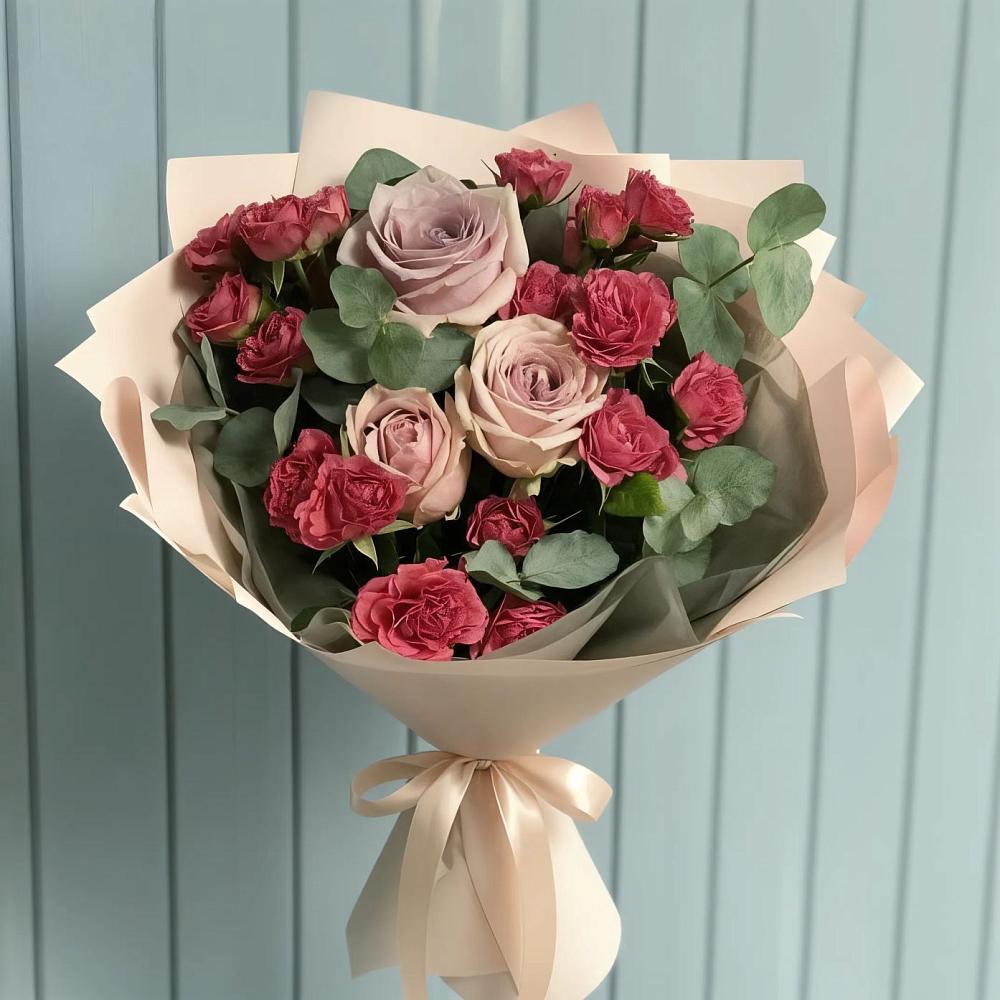 Букет цветов из: Гвоздики и Розы в Каново