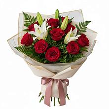 Букет цветов из:  Лилии и Розы #REPLACE_PRED# Каново