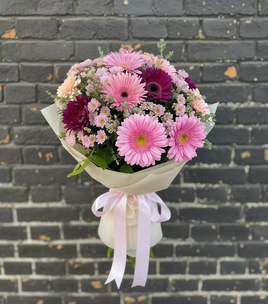 Букет цветов из: Герберы и Хризантемы в Каново