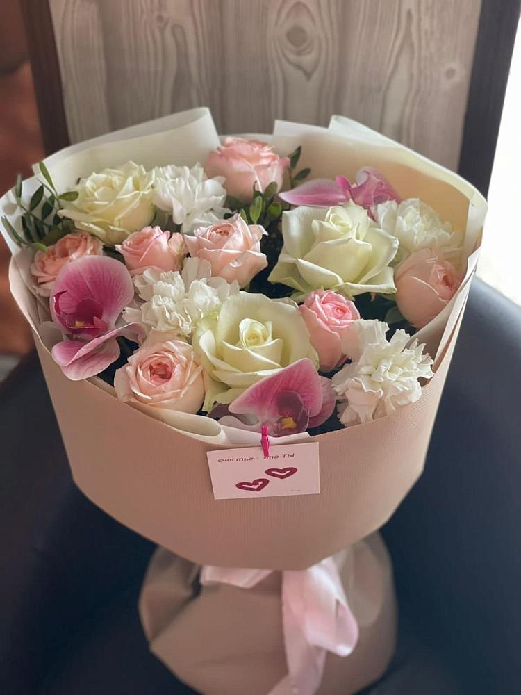 Букет цветов из: Орхидеи, Розы и Гвоздики в Каново