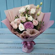 Букет цветов из:  Розы и Лизиантусы #REPLACE_PRED# Каново
