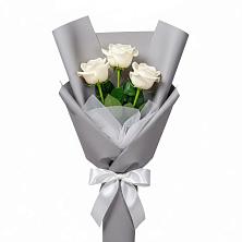 Букет 3 белые розы в Каново