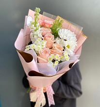 Букет цветов из:  Хризантемы и Розы в Каново