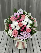 Букет цветов из:  Альстромерии, Гвоздики, Розы и Хризантемы в Каново
