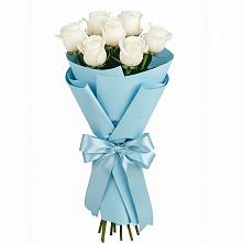 Букет 7 белых роз Проуд в Каново