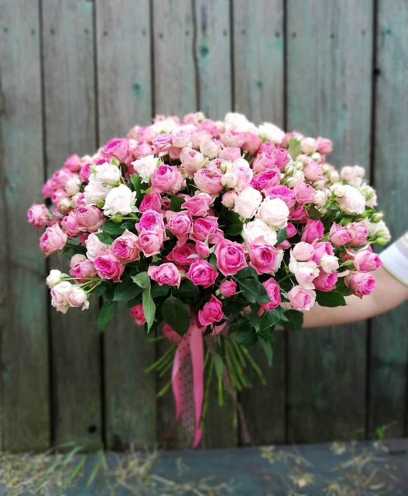 Букет Розовые кустовые розы Натали и Лав Лидия в Каново