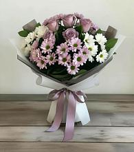 Букет цветов из:  Хризантемы и Розы в Каново