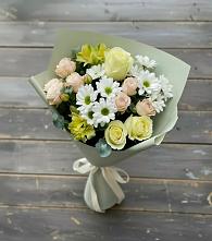 Букет цветов из:  Альстромерии, Розы и Хризантемы в Каново