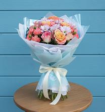 Букет цветов из:  Хризантемы и Розы в Каново