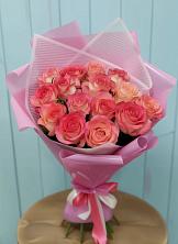 Букет 15 Розовых роз Равель в Каново