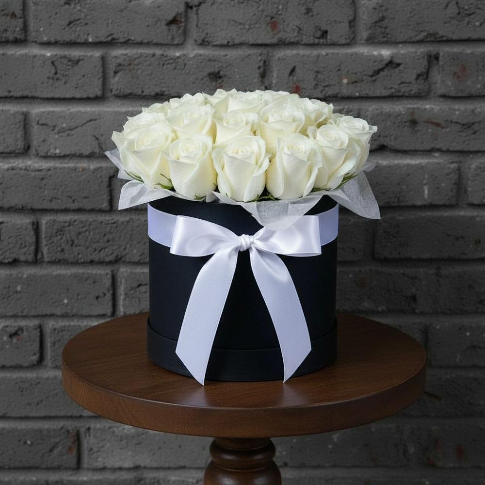 Цветочная композиция из Розы в шляпной коробке в Каново