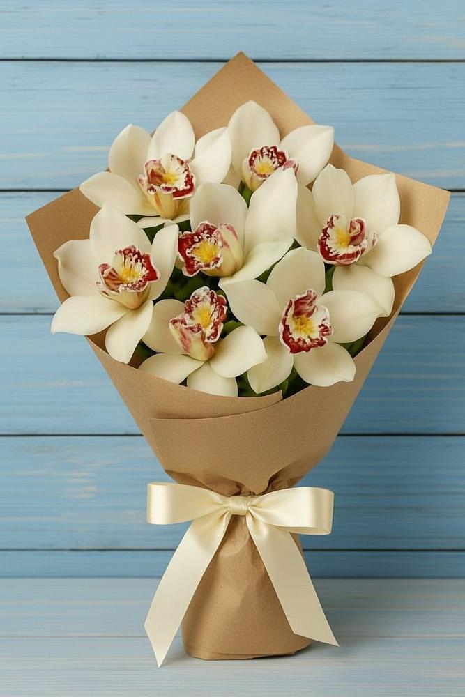 Букет цветов из: Орхидеи и Розы в Каново